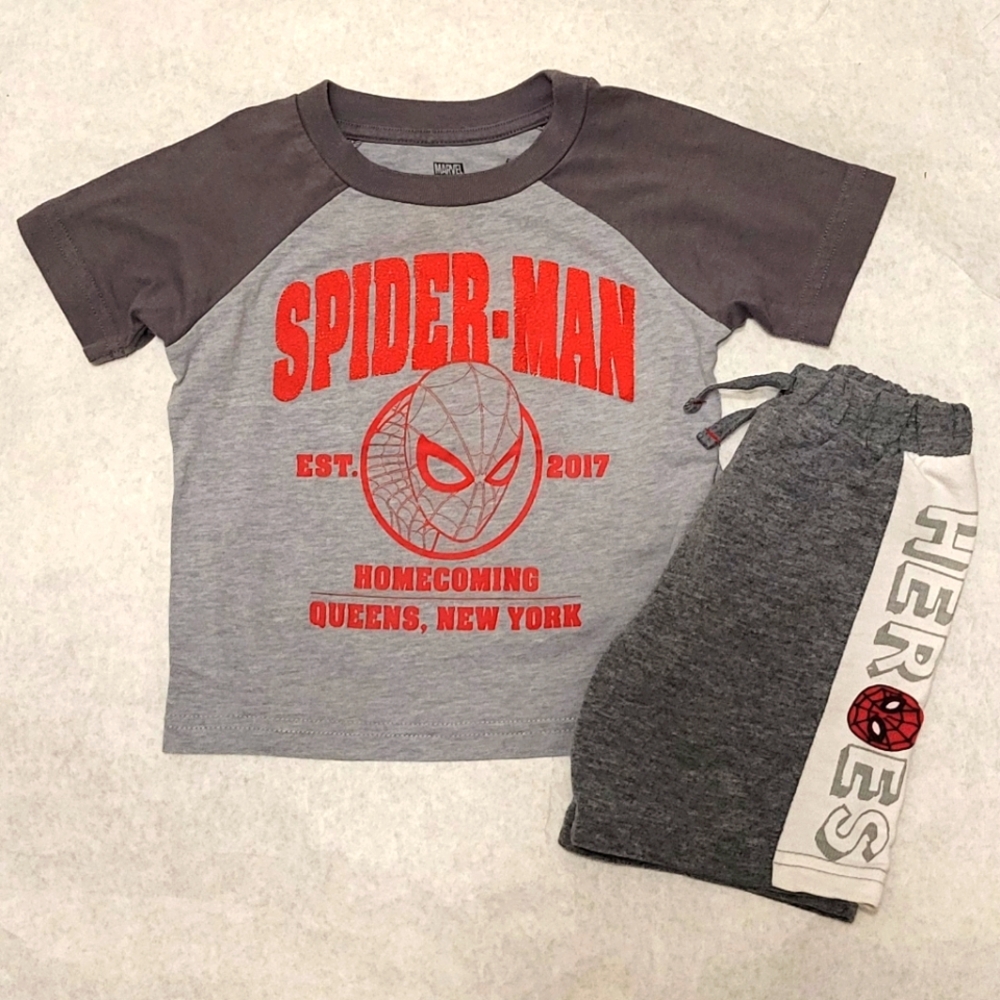 Marvel Spider-Man tee shirt and shorts